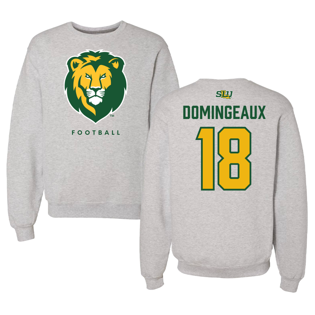 Southeastern Louisiana University Football Gray Crewneck  - #18 Jaylon Domingeaux