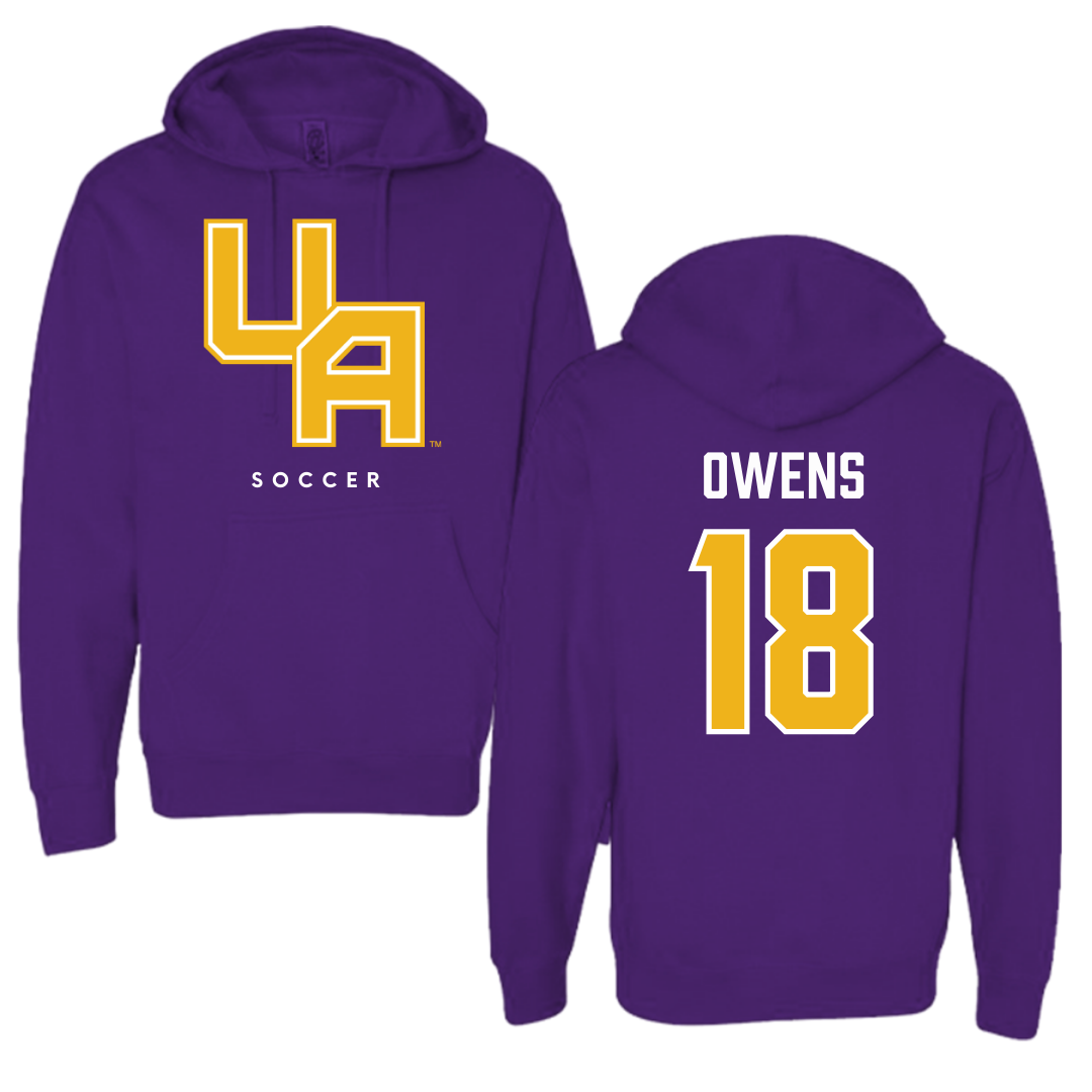 University at Albany Soccer Purple Hoodie  - #18 Claire Owens