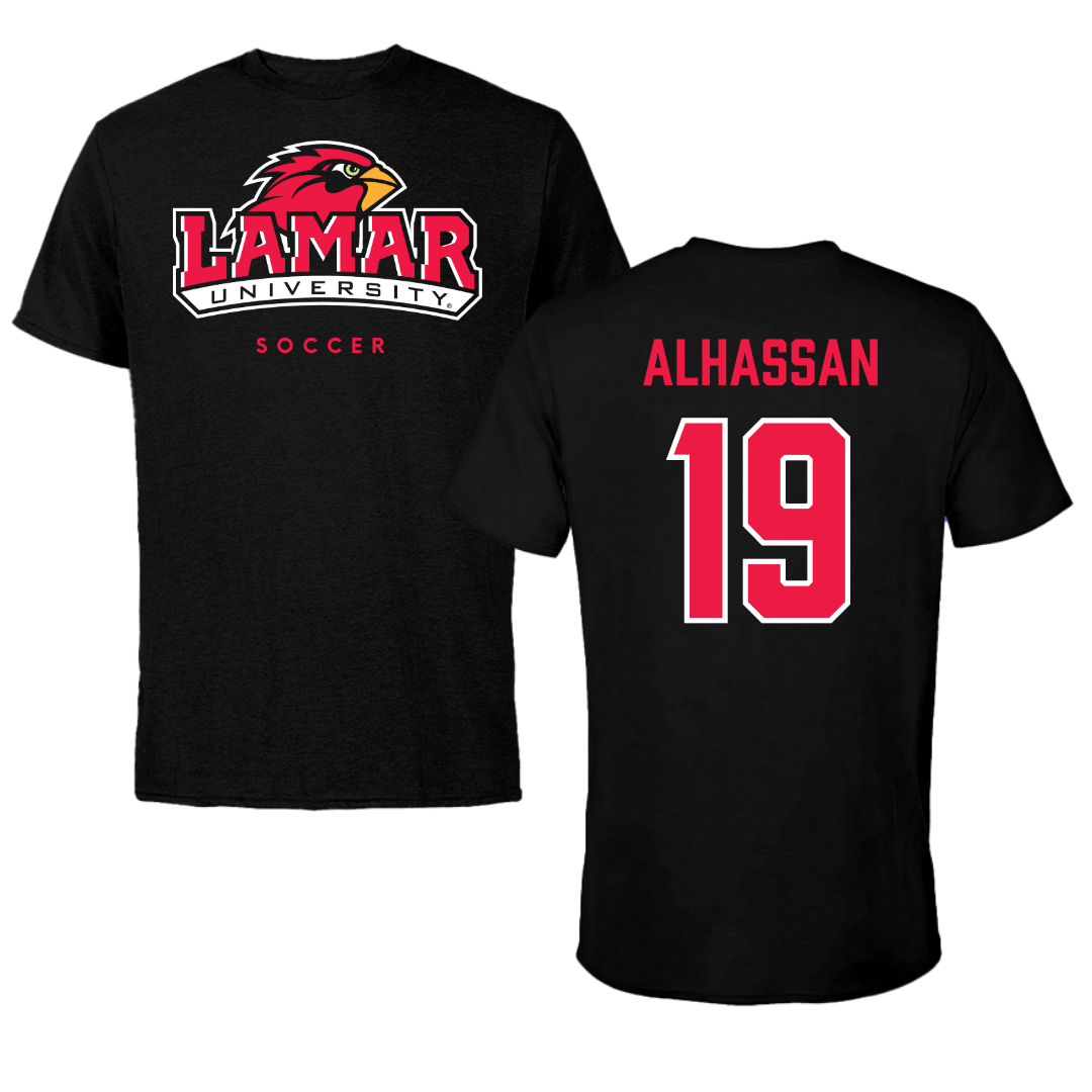 Lamar University Soccer Black Tee  - #19 Rafiatu Alhassan