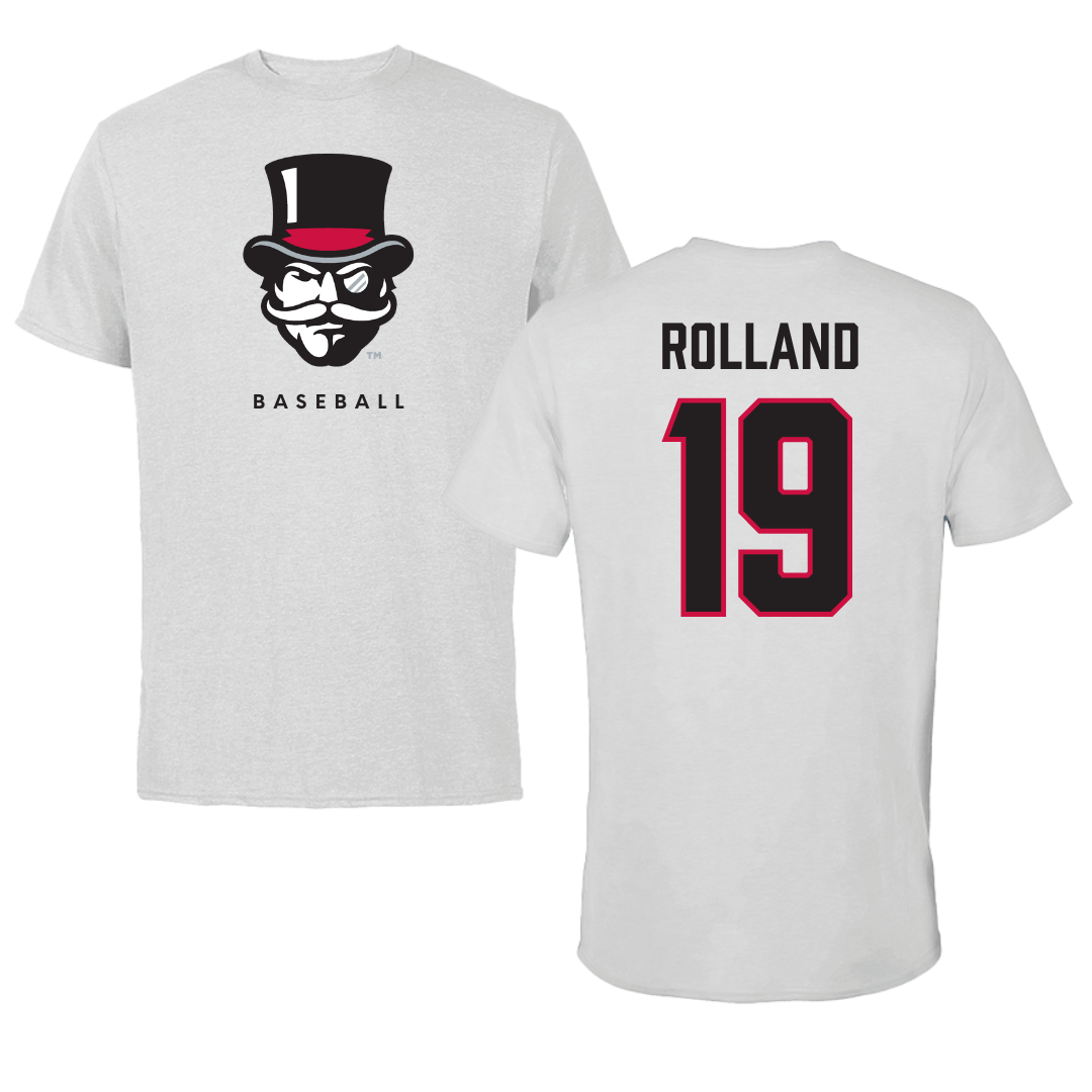 Austin Peay State University Baseball Gray Mascot Tee - #19 Luke Rolland