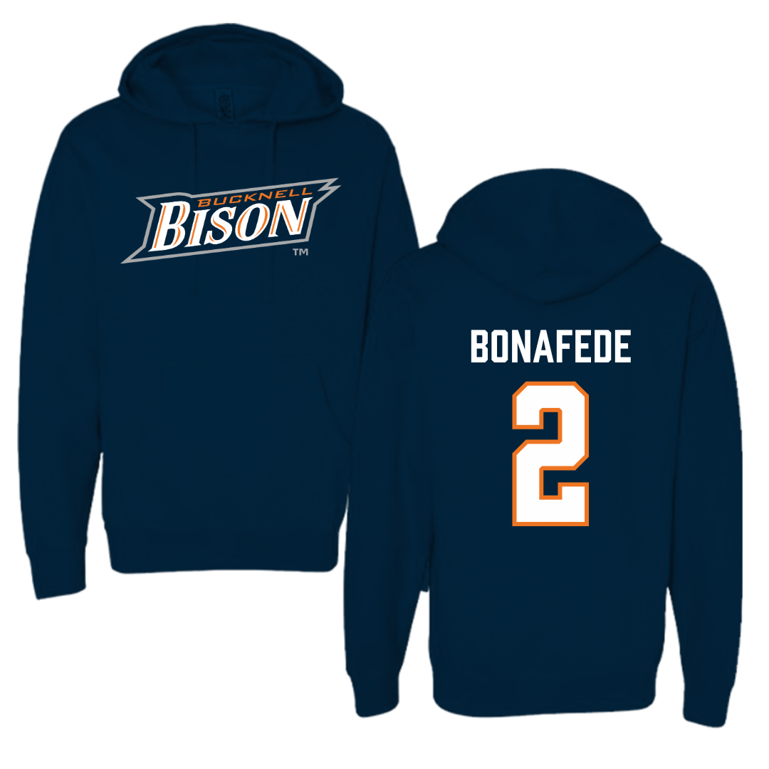 Bucknell University Lacrosse Navy Hoodie  - #2 Ben Bonafede