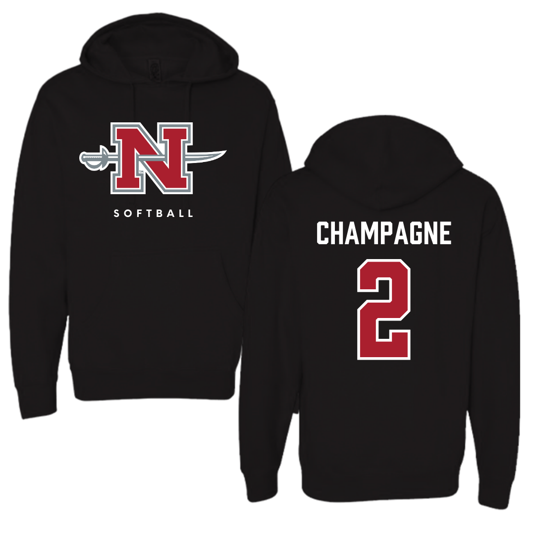 Nicholls State University Softball Black Hoodie  - #2 Mckenzie Champagne