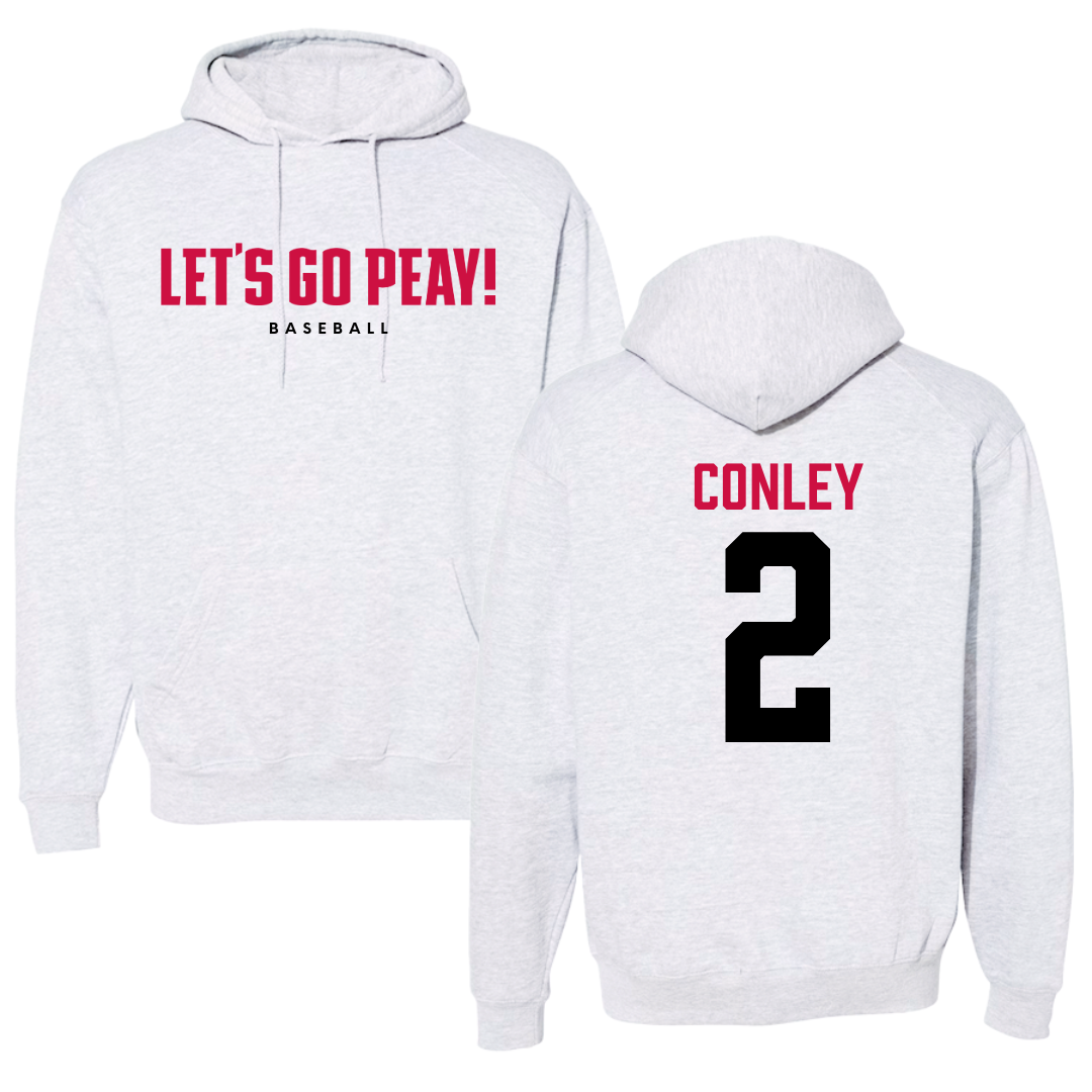 Austin Peay State University Baseball Gray Hoodie  - #2 Trevor Conley