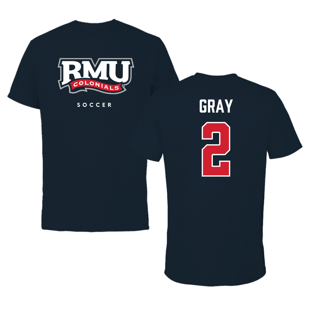 Robert Morris University Soccer Navy Tee  - #2 Darren Gray