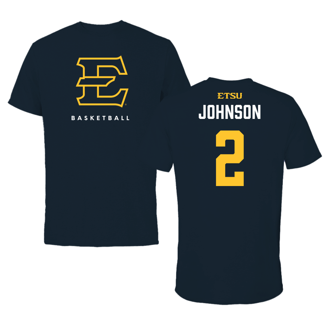 East Tennessee State University Basketball Navy Tee  - #2 Maki Johnson