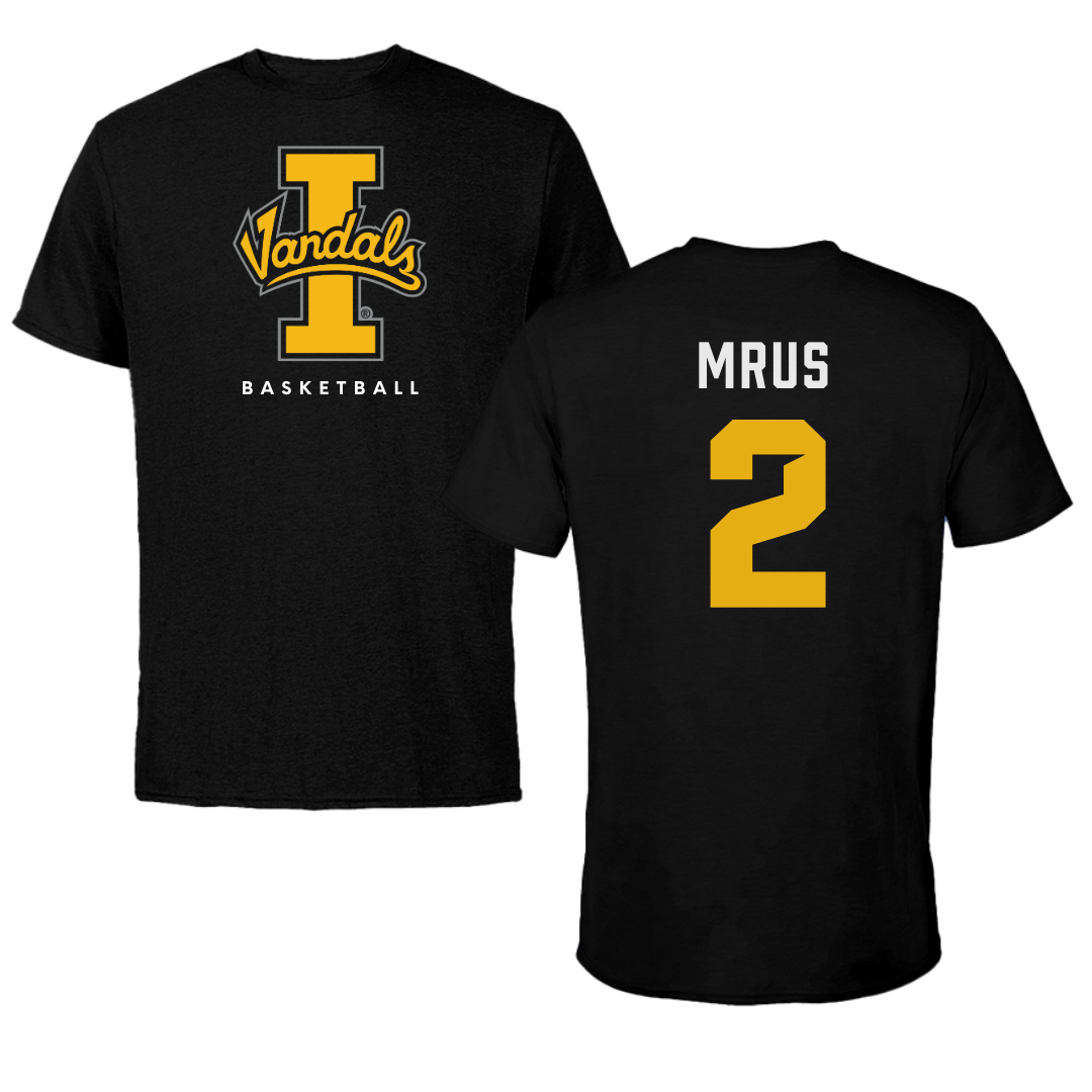 University of Idaho Basketball Black Vandals Tee - #2 Tyler Mrus