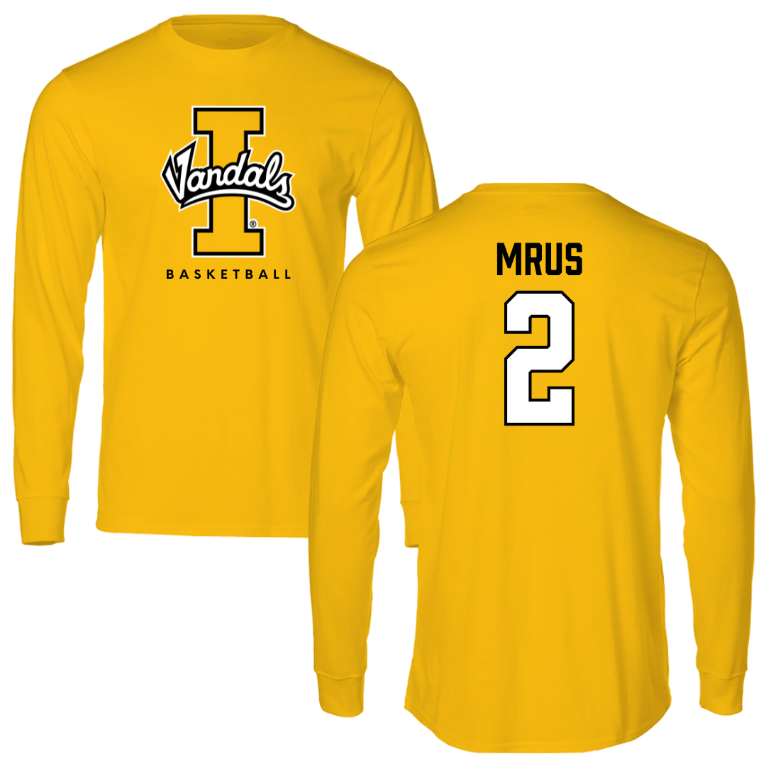 University of Idaho Basketball Gold Long Sleeve - #2 Tyler Mrus