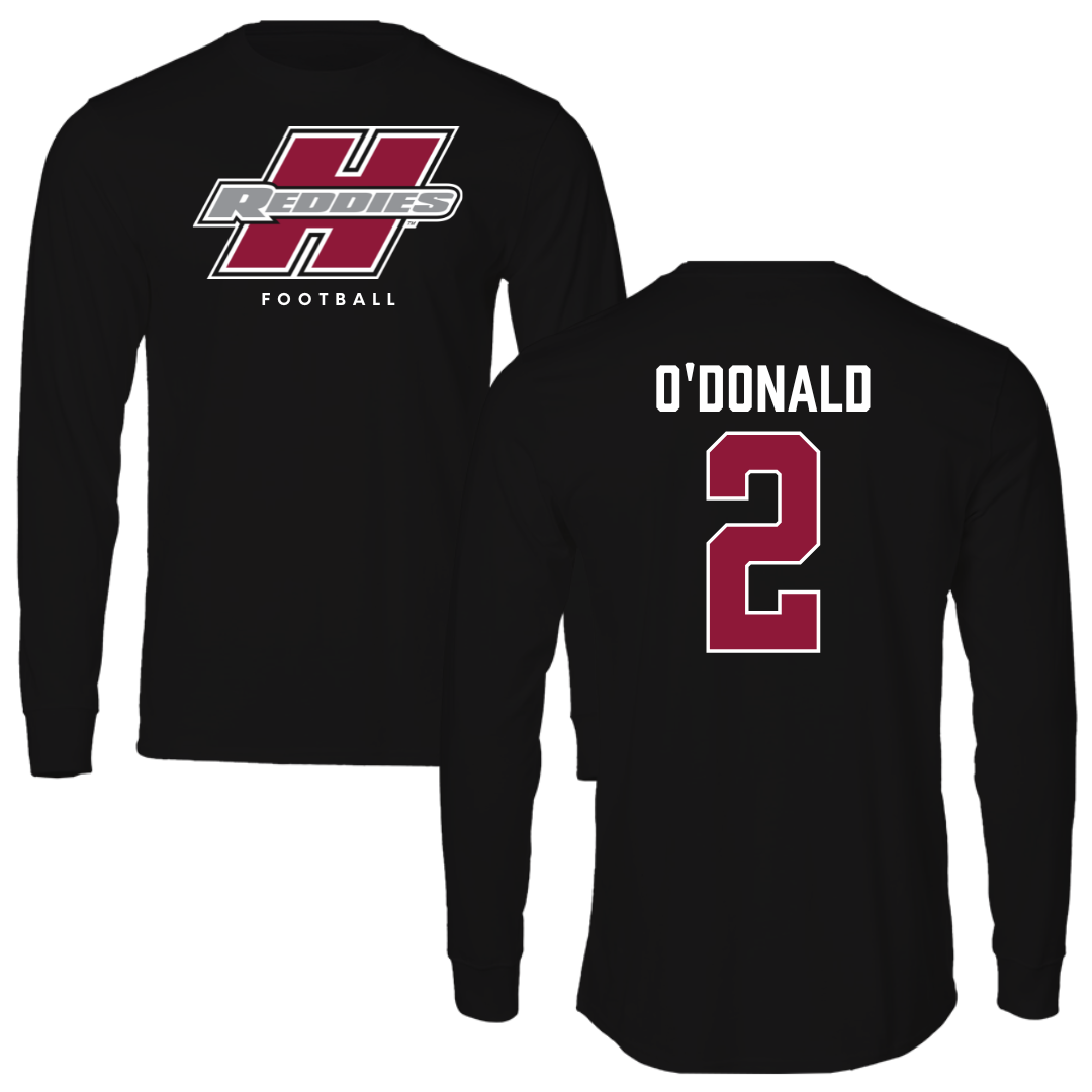 Henderson State University Football Black Long Sleeve  - #2 Fredrick O'Donald