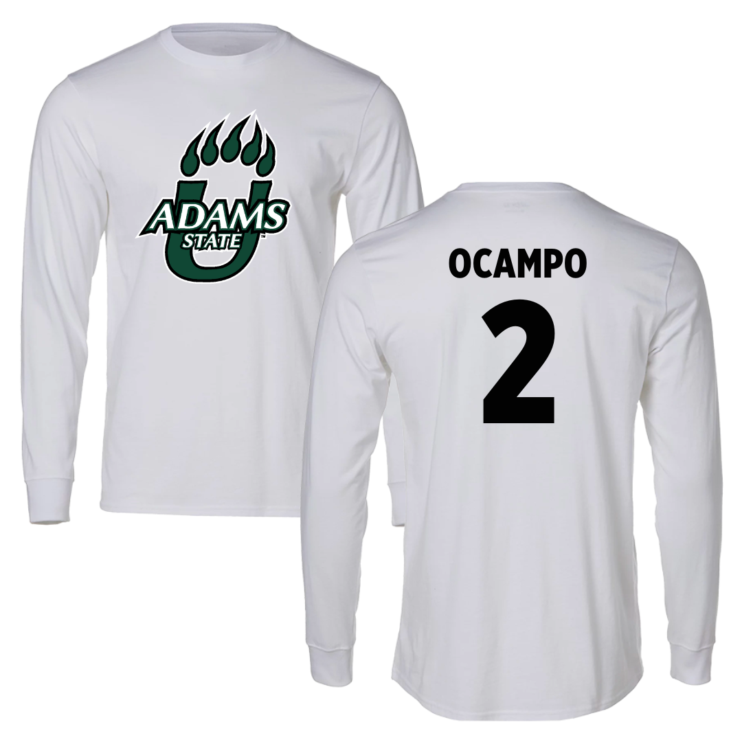Adams State University Soccer White Long Sleeve  - #2 Lauren Ocampo