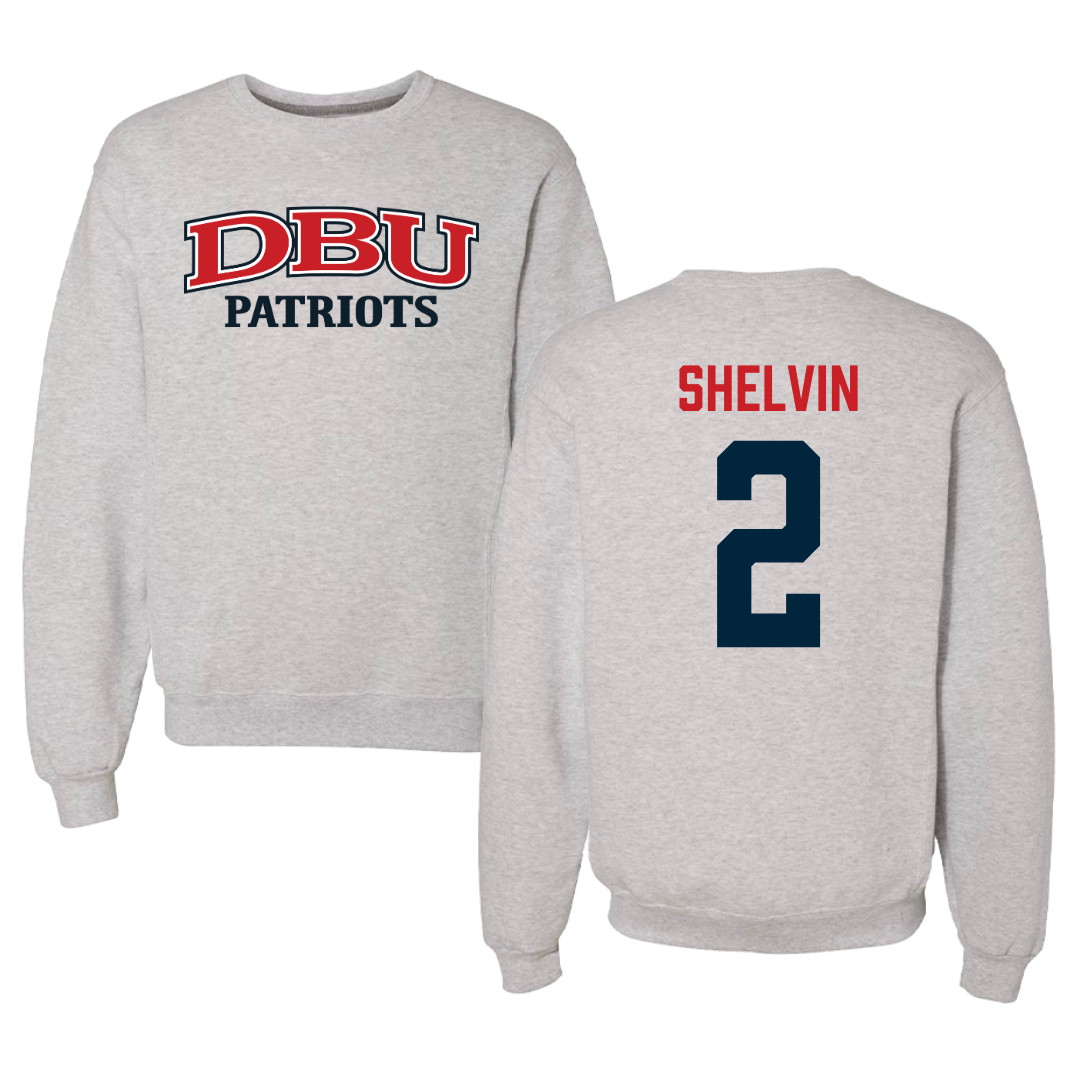 Dallas Baptist University Basketball Gray Crewneck  - #2 Jaden Shelvin
