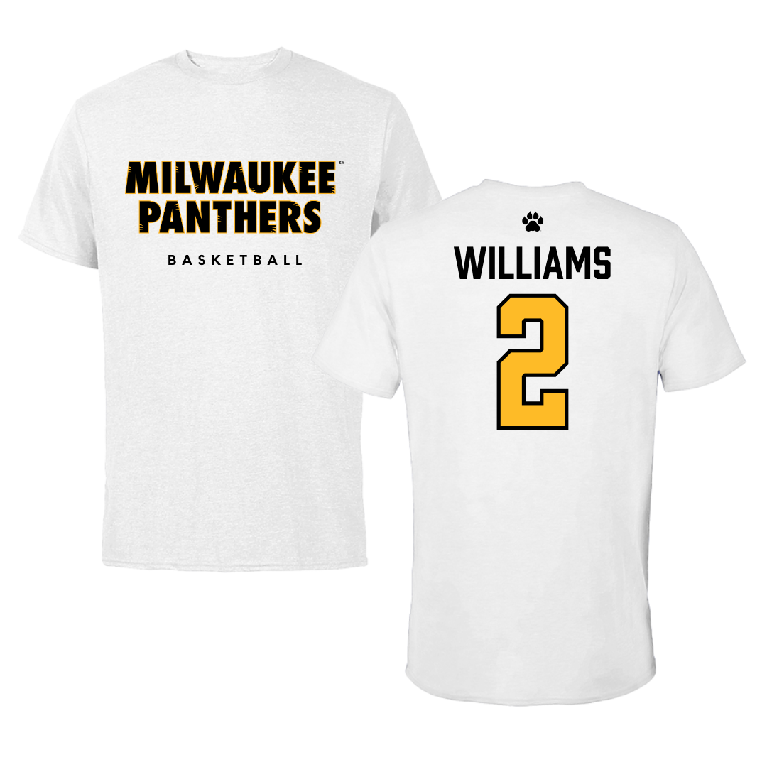 University of Wisconsin-Milwaukee Basketball White Tee  - #2 Jada Williams
