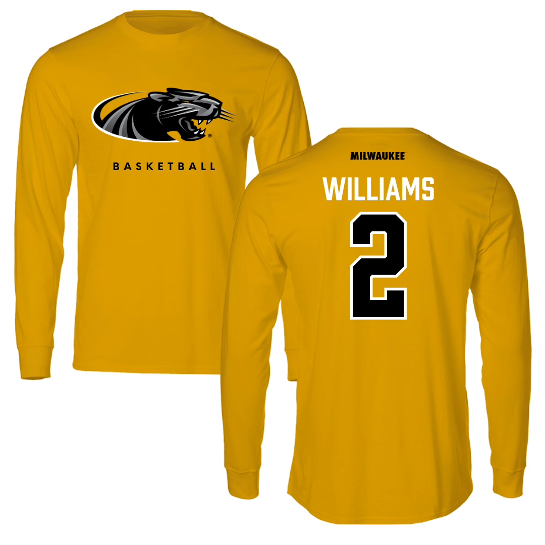 University of Wisconsin-Milwaukee Basketball Gold Long Sleeve  - #2 Jada Williams