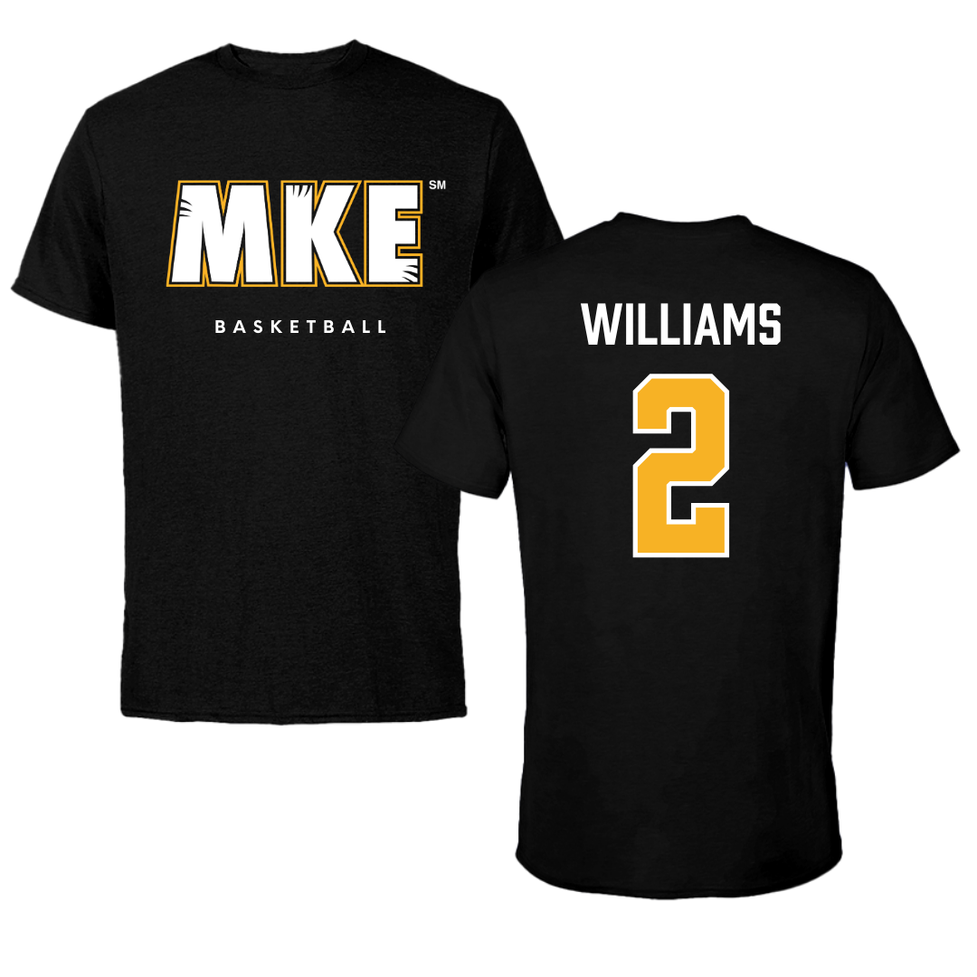 University of Wisconsin-Milwaukee Basketball Black Tee  - #2 Jada Williams