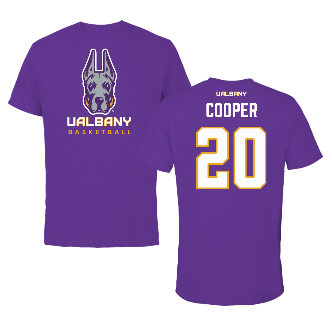 University at Albany Basketball Purple Tee  - #20 Kayla Cooper
