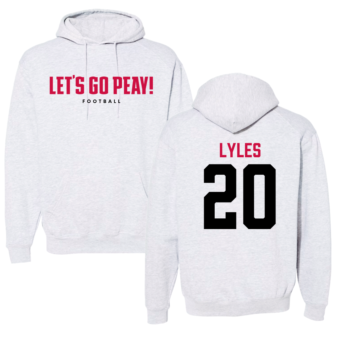 Austin Peay State University Football Gray Hoodie  - #20 Jaden Lyles