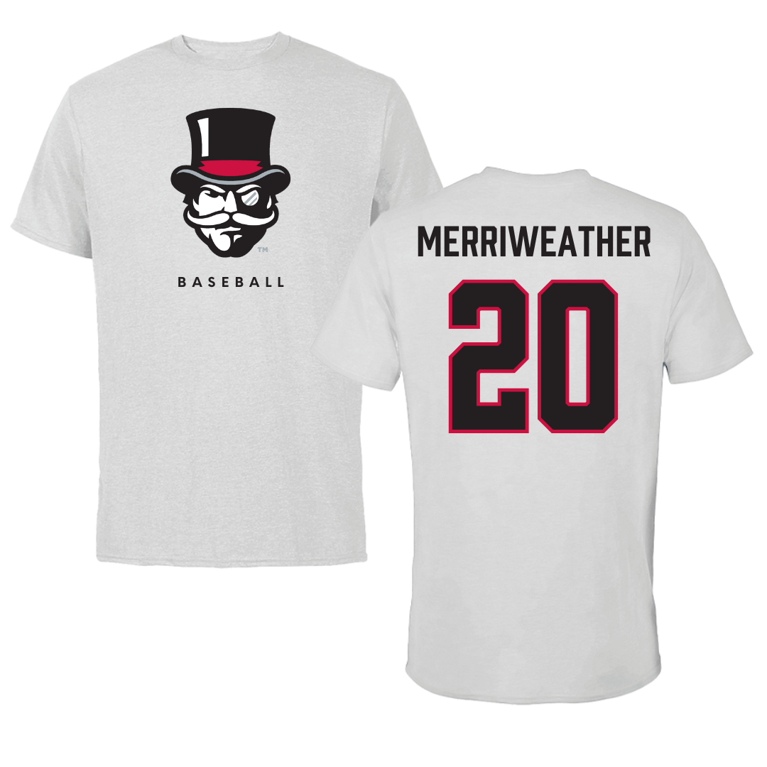 Austin Peay State University Baseball Gray Mascot Tee - #20 DJ Merriweather