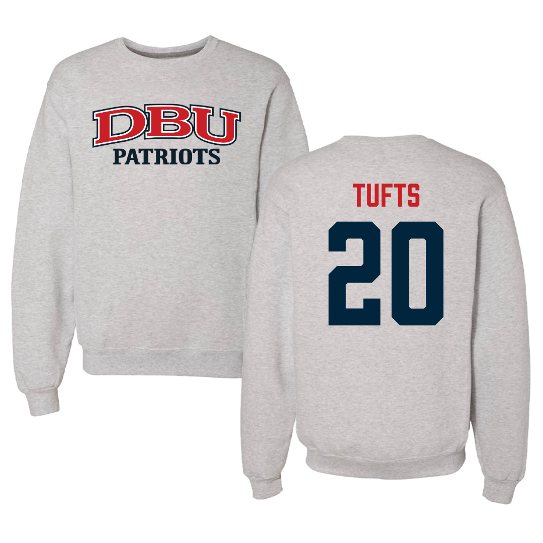 Dallas Baptist University Soccer Gray Crewneck  - #20 Taylor Tufts