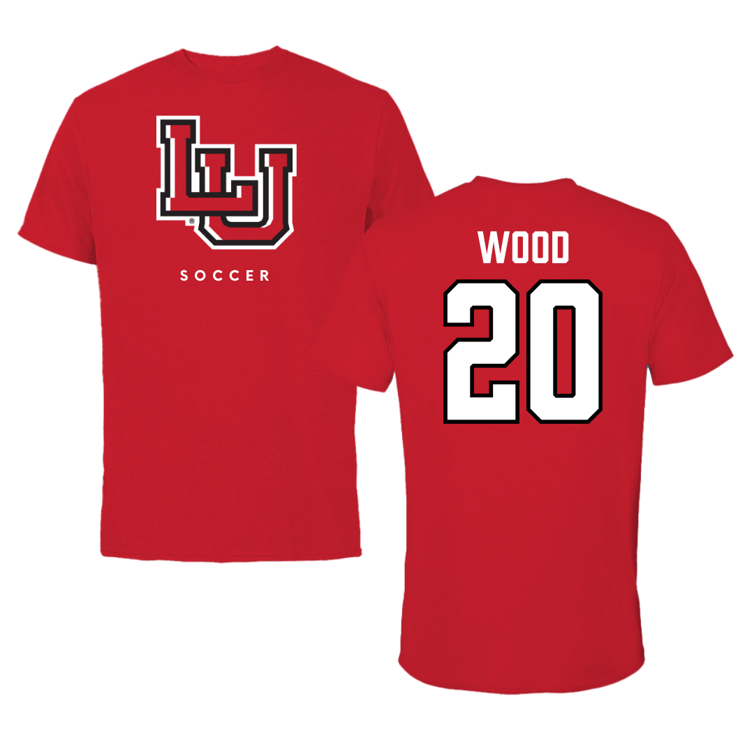 Lamar University Soccer Red Tee  - #20 Emmy Wood