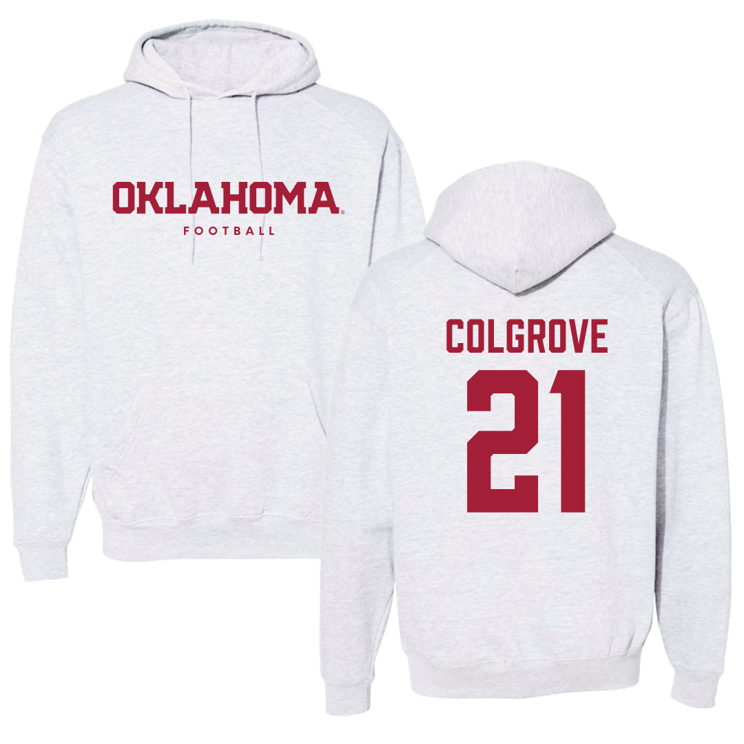 University of Oklahoma Football Gray Hoodie  - #21 Braylon Colgrove