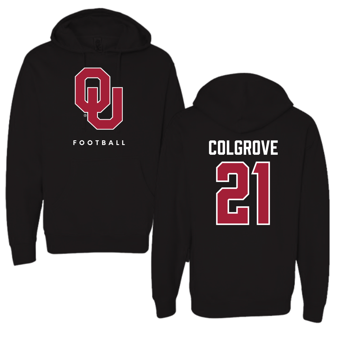 University of Oklahoma Football Black Hoodie  - #21 Braylon Colgrove