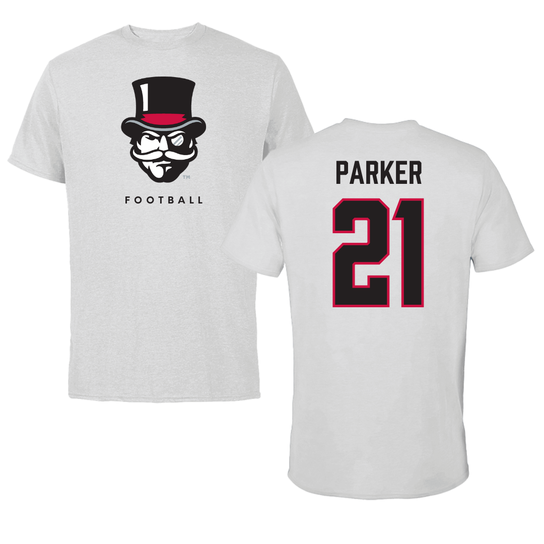 Austin Peay State University Football Gray Mascot Tee - #21 Denver Parker