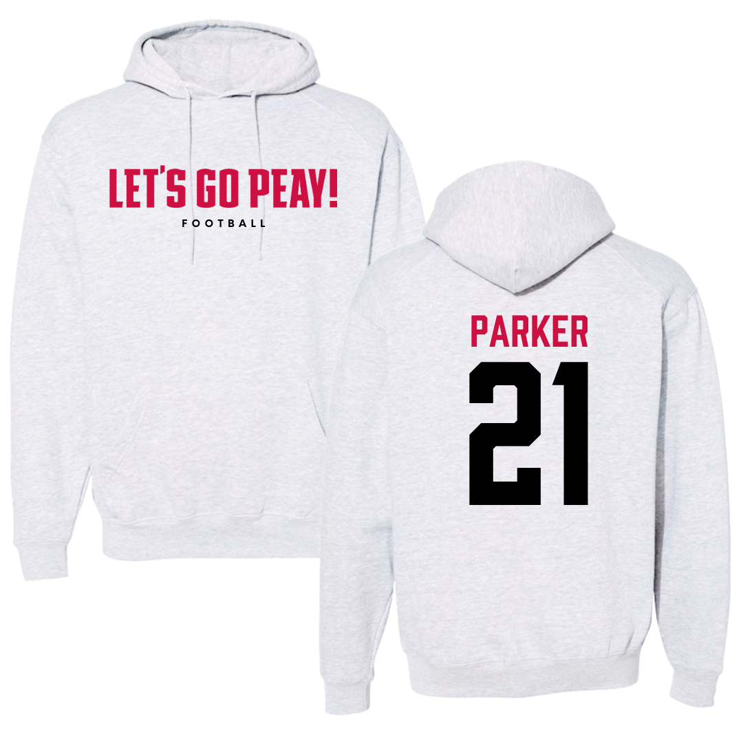 Austin Peay State University Football Gray Hoodie  - #21 Denver Parker