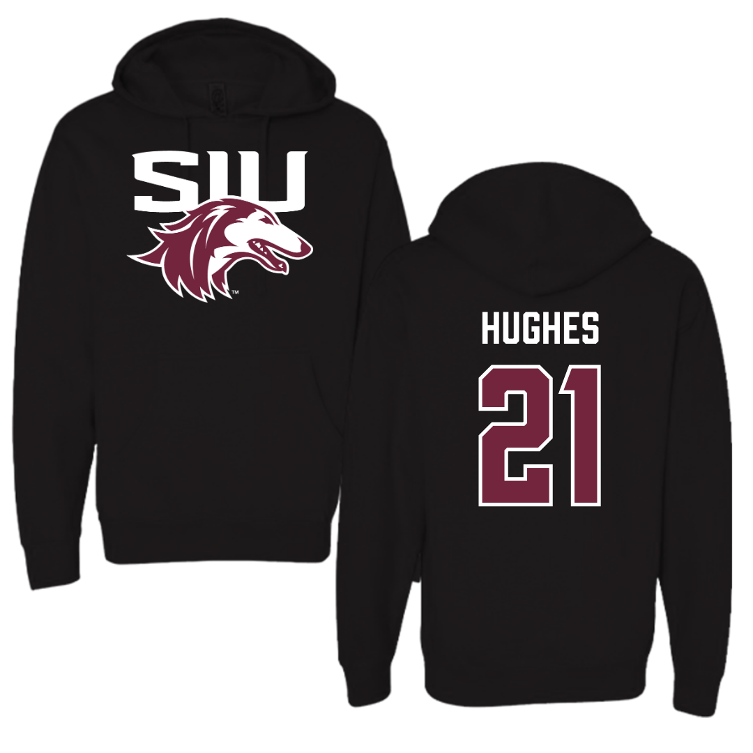 Southern Illinois University at Carbondale Basketball Black Hoodie  - #21 Seairra Hughes