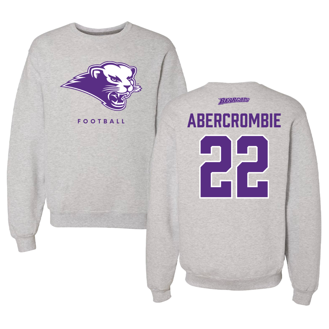 Southwest Baptist University Football Gray Crewneck  - #22 Jordan Abercrombie