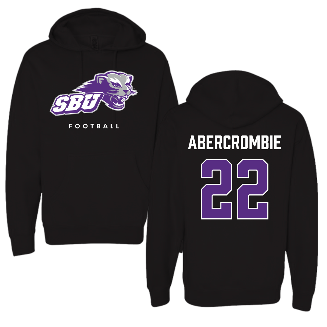 Southwest Baptist University Football Black Hoodie  - #22 Jordan Abercrombie