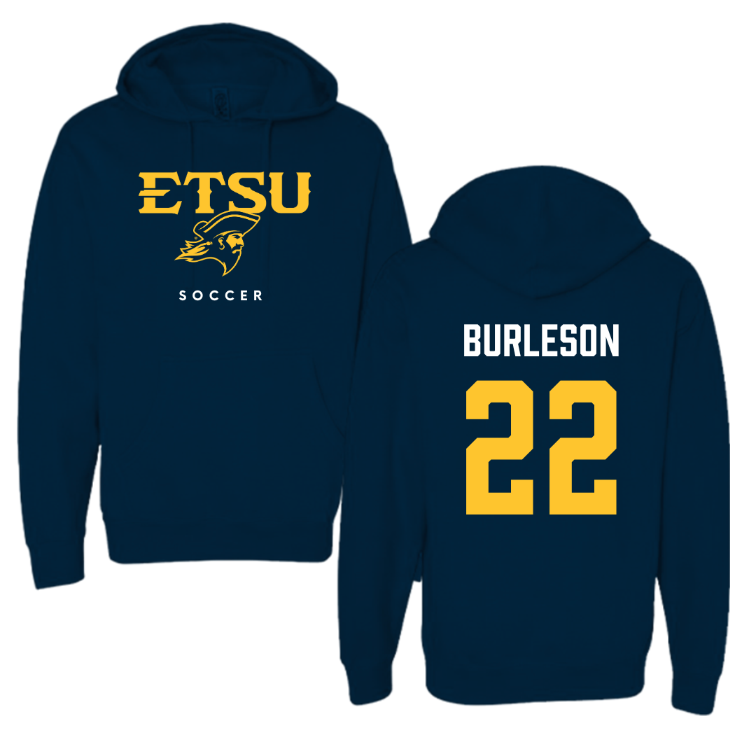 East Tennessee State University Soccer Navy Hoodie  - #22 Megan Burleson