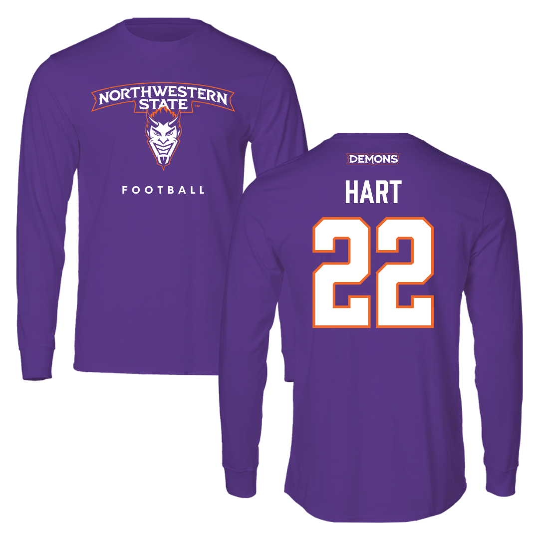 Northwestern State University Football Purple Long Sleeve  - #22 Duce Hart