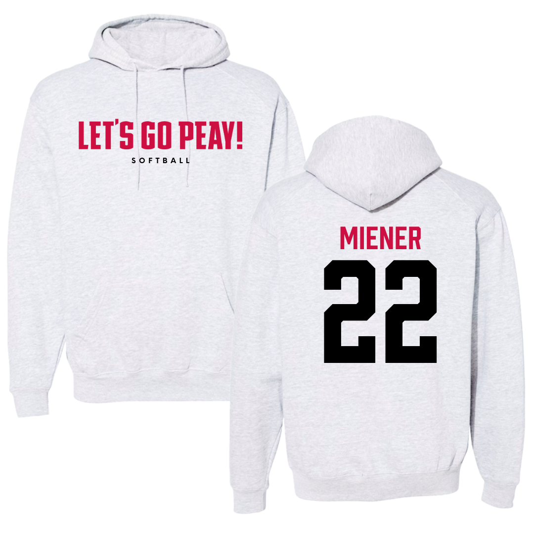 Austin Peay State University Softball Gray Hoodie  - #22 Samantha Miener