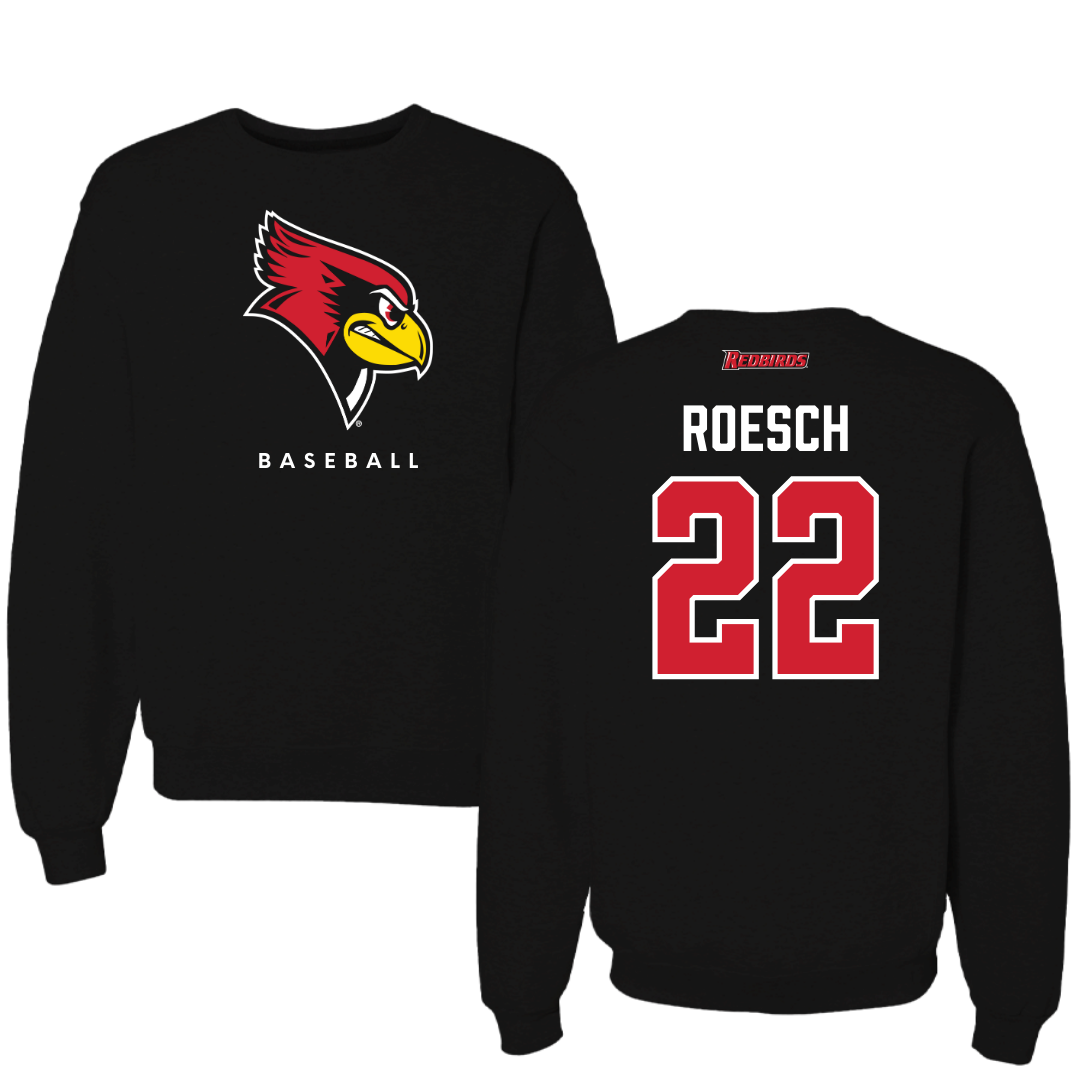 Illinois State University Baseball Black Mascot Crewneck  - #22 Braden Roesch