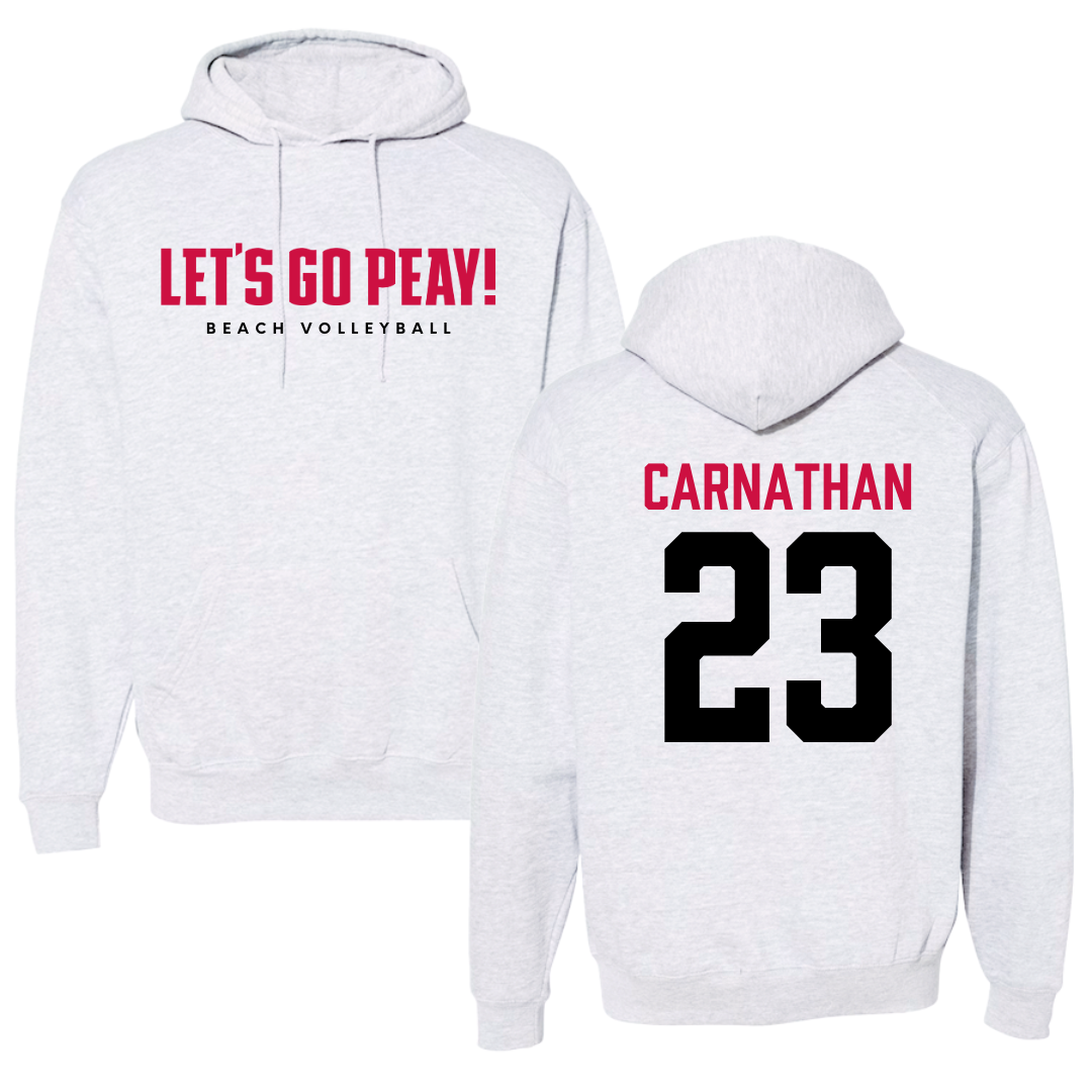 Austin Peay State University Beach Volleyball Gray Hoodie - #23 Sarah Carnathan