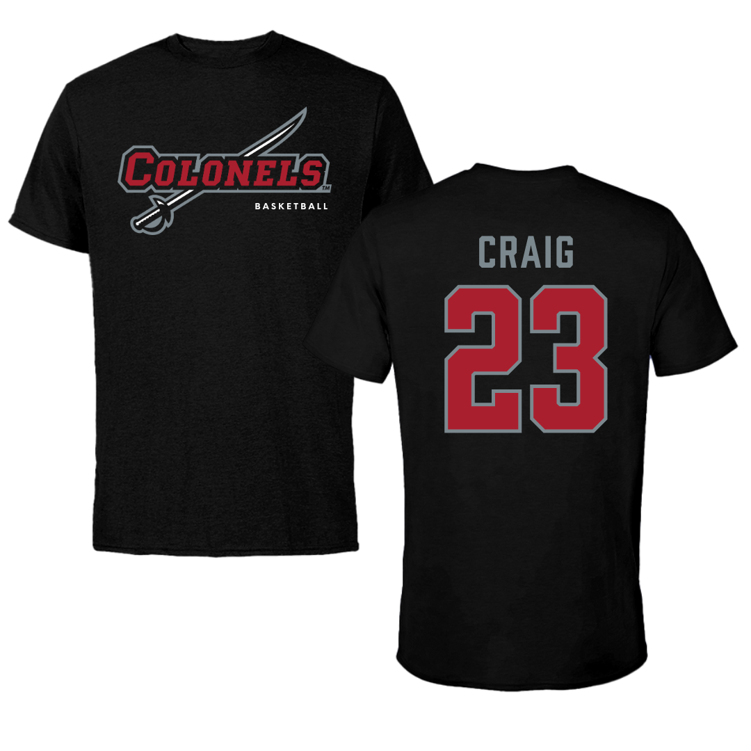 Nicholls State University Basketball Black Tee  - #23 Daelyn Craig