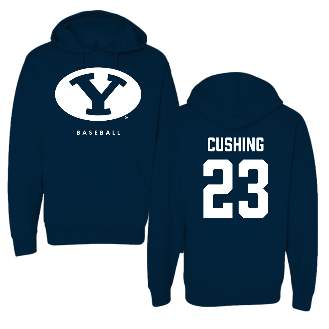 Brigham Young University Baseball Navy Hoodie  - #23 Stone Cushing