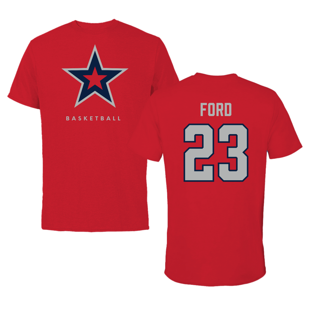 Robert Morris University Basketball Red Tee  - #23 Chris Ford