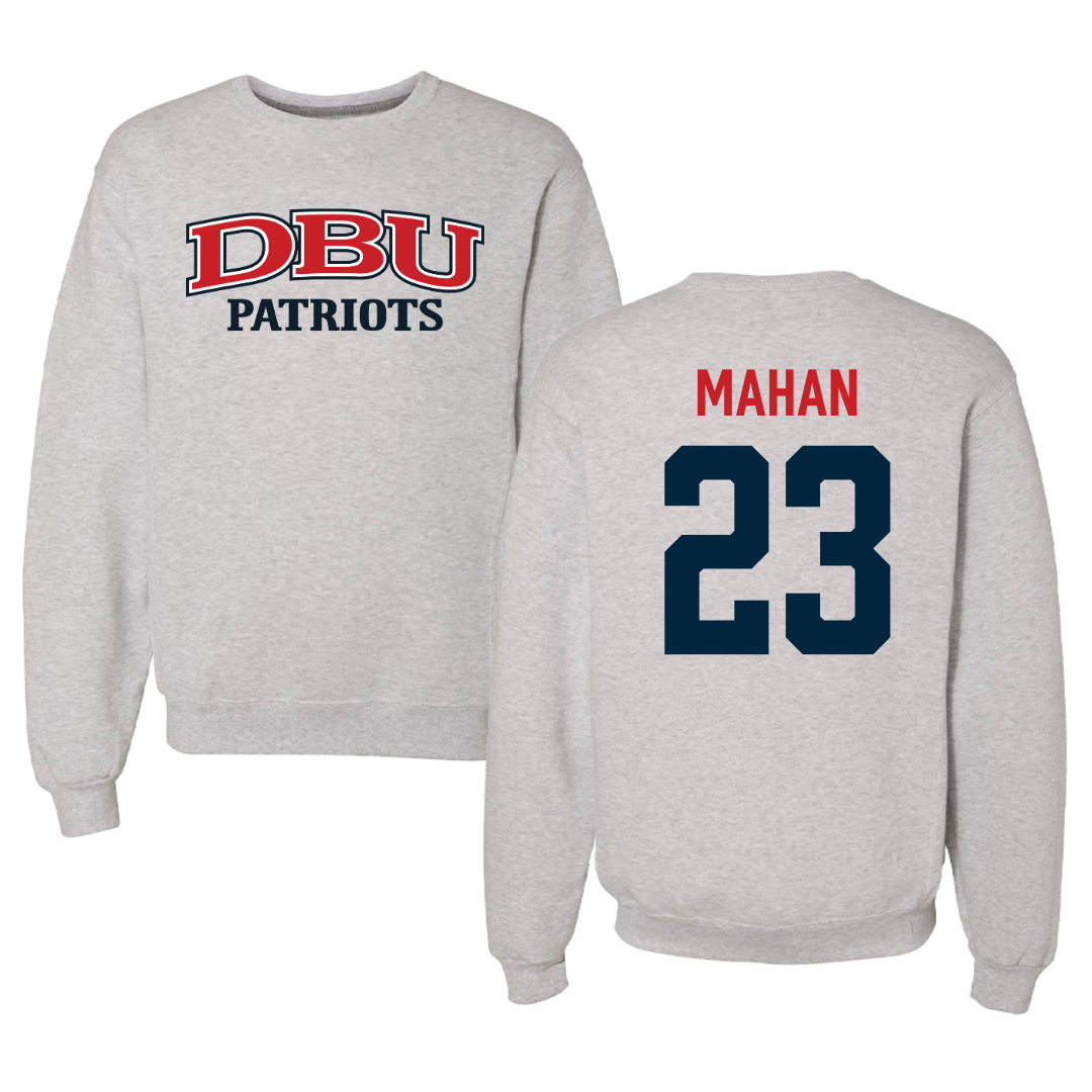 Dallas Baptist University Lacrosse Gray Crewneck  - #23 Devin Mahan