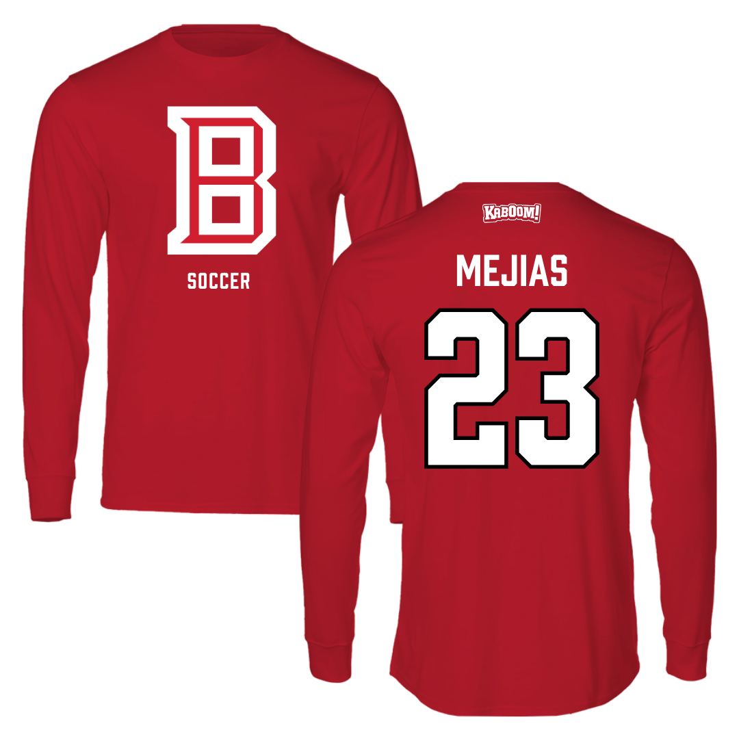 Bradley University Soccer Red Long Sleeve  - #23 Jamaine Mejias