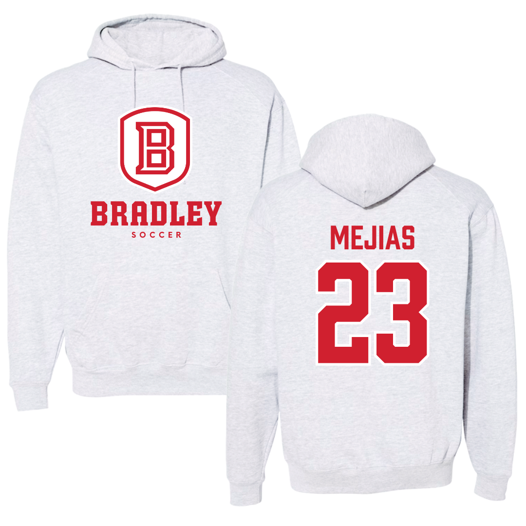 Bradley University Soccer Gray Hoodie  - #23 Jamaine Mejias