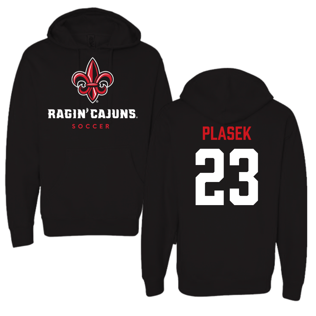 University of Louisiana at Lafayette Soccer Black Hoodie  - #23 Liberty Plasek