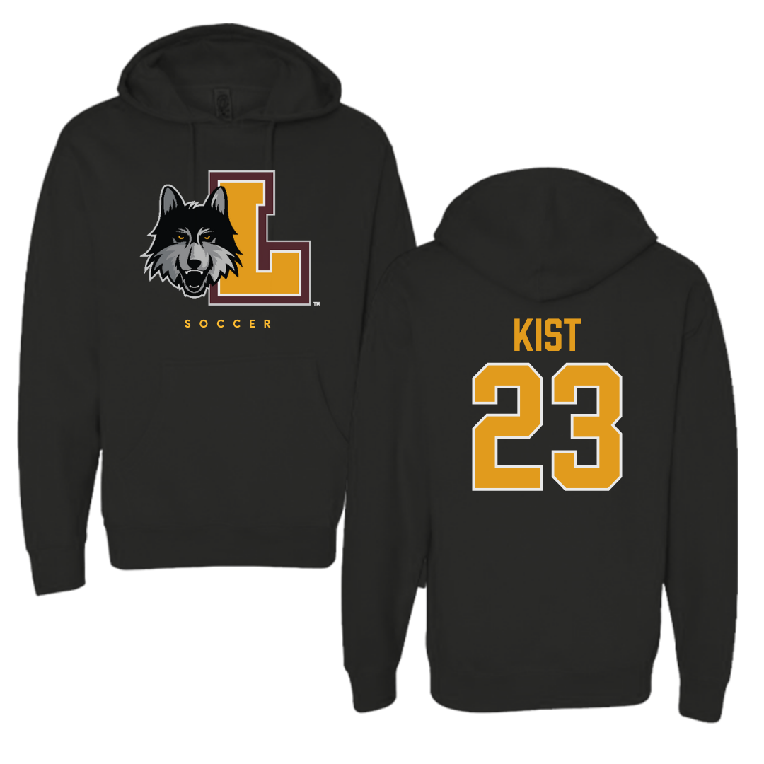 Loyola University-Chicago Soccer Black Hoodie  - #23 Kameron Kist