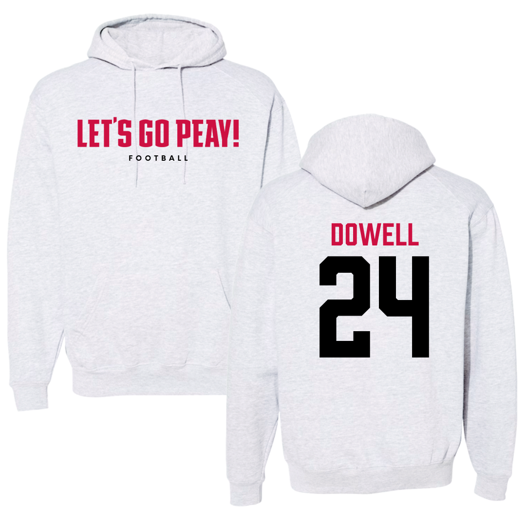 Austin Peay State University Football Gray Hoodie  - #24 Malaki Dowell