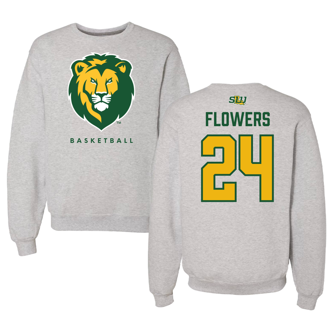 Southeastern Louisiana University Basketball Gray Crewneck  - #24 Dijone' Flowers