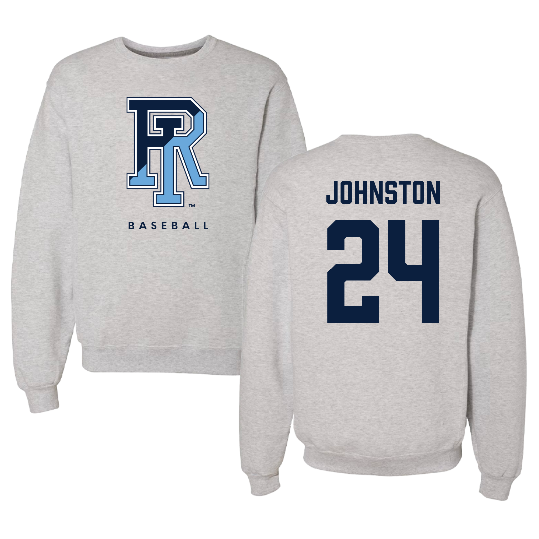 University of Rhode Island Baseball Gray Crewneck  - #24 Connor Johnston