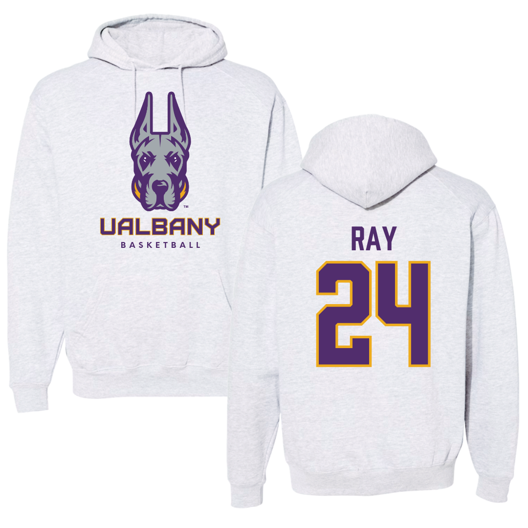 University at Albany Basketball Gray Hoodie  - #24 Abby Ray
