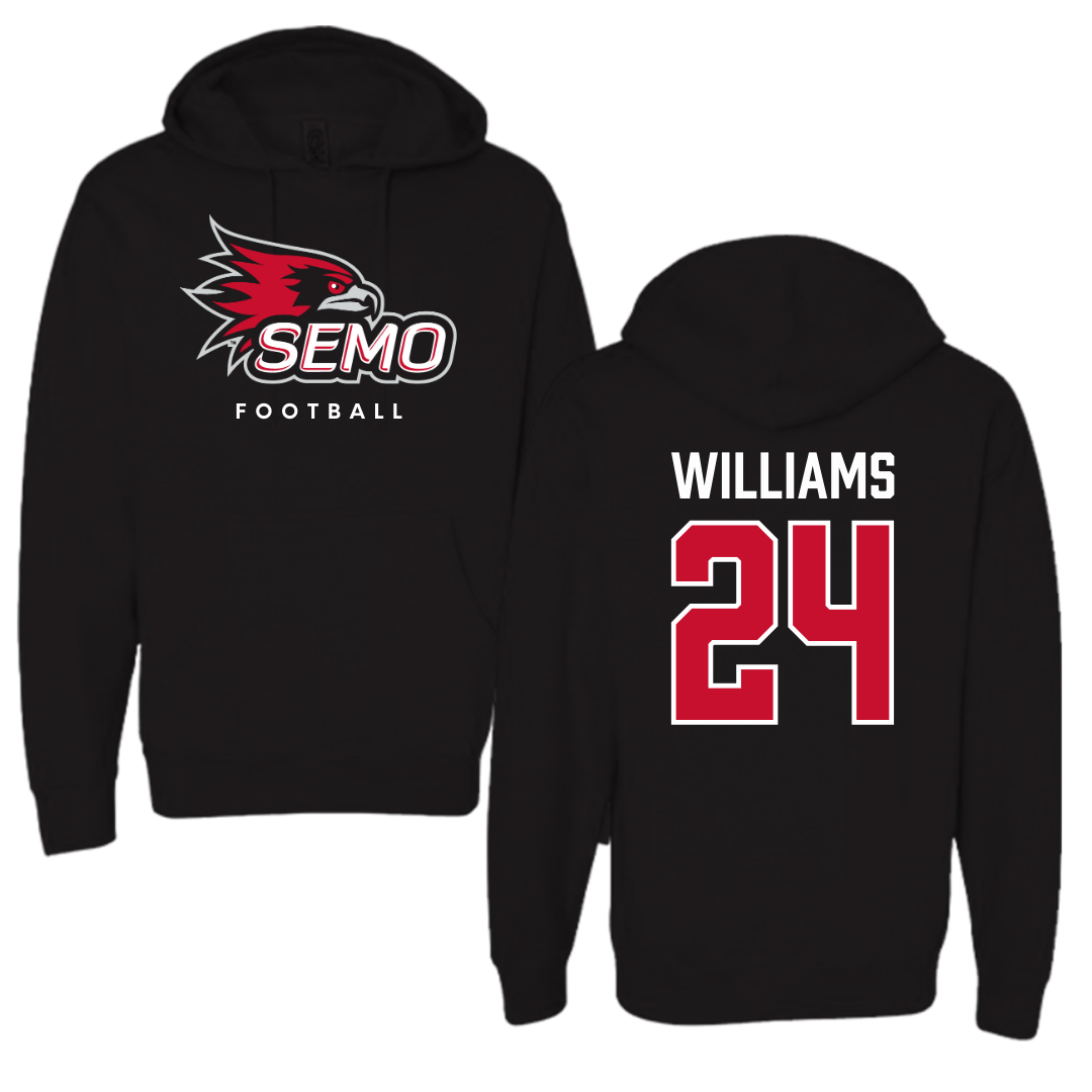 Southeast Missouri State University Football Black Hoodie  - #24 JaQori Williams