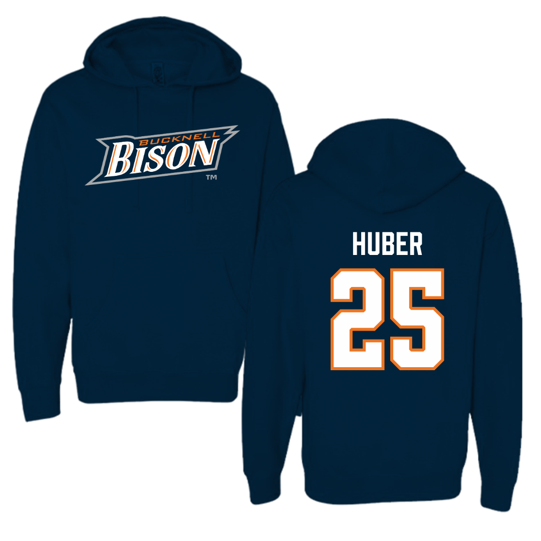 Bucknell University Lacrosse Navy Hoodie  - #25 Hans Huber