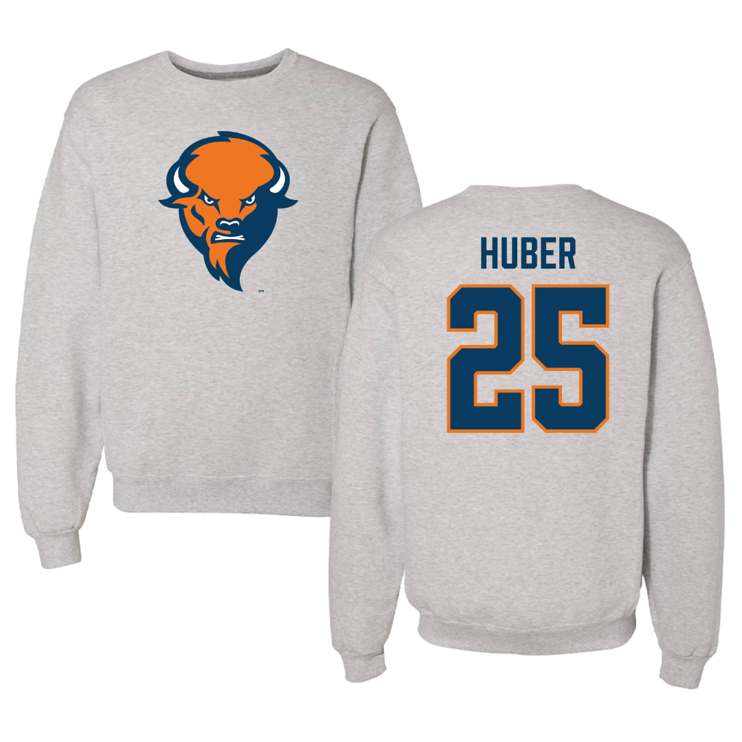 Bucknell University Lacrosse Gray Crewneck  - #25 Hans Huber