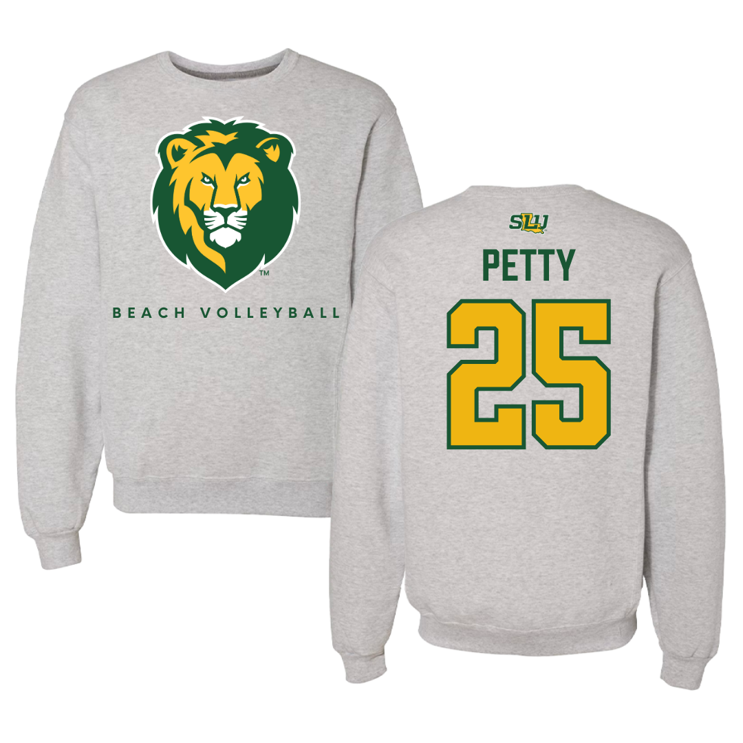 Southeastern Louisiana University Beach Volleyball Gray Crewneck  - #25 Carley Petty